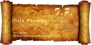 Tuli Piroska névjegykártya